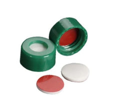 DWK Life Sciences LLC Wheaton® MicroLiter® Vial Closure PTFE / Silicone Screw Cap with Septum Green 9 mm NonSterile