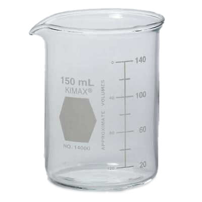 DWK Life Sciences LLC Beaker Kimble® KIMAX® Griffin Low-Form Borosilicate Glass 150 mL