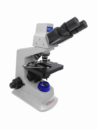 Laxco Inc Med-Scope™ Med2-I1 Intermediate Compound Microscope Trinocular Head Finite Semi-Plan 4X / 10X / 40X / 100X External DC Auto Switching Power Supply / 110 to 240V Coaxial X / Y Mechanical Stage with Adjustable Tension