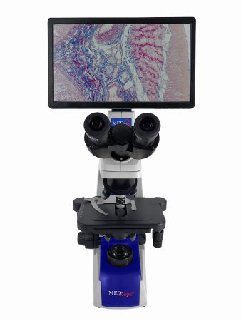 Laxco Inc Med-Scope™ MedDI3-A1 Advanced Compound Microscope Digital Head Infinity Corrected Plan 4X / 10X / 40X / 100X External DC Auto Switching Power Supply / 110 to 240V Coaxial X / Y Mechanical Stage with Adjustable Tension