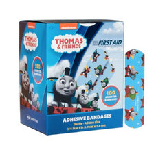 Dukal Adhesive Strip 3/4 X 3 Inch Plastic Rectangle Kid Design (Thomas & Friends) Sterile