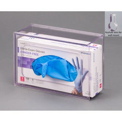 Poltex Inc Glove Box Holder Wall Mounted 1-Box Capacity Clear 9 W X 3.55 D X 5-1/2 H Inch PETG Plastic