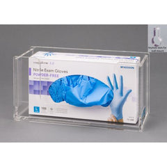 Poltex Inc Glove Box Holder Wall Mounted 1-Box Capacity Clear 10-1/4 W X 3-3/4 D X 15 H Inch Acrylic