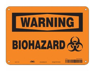 Grainger Wall Sign Caution Warning Biohazard with Symbol - M-1157234-4820 - Each