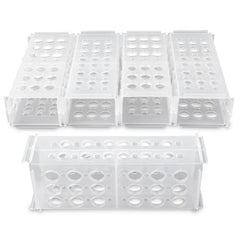 Heathrow Scientific LLC 4-Way Test Tube Rack 60 Place 13 X 75 mm / 13 X 100 mm / 16 X 100 mm / 16 X 125 mm / 17 X 120 mm Natural 2-4/5 X 3-4/5 X 9-1/8 Inch