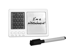 Heathrow Scientific LLC Timer with Whiteboard Count Up or Down to 24 Hours and 59 Minutes, 4 Timer Channels