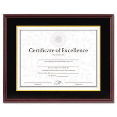 DAX® Hardwood Document/Certificate Frame w/Mat, 11 x 14, 8 1/2 x 11, Mahogany