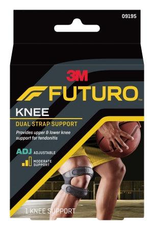 3M Knee Support 3M™ Futuro™ Dual Knee Strap One Size Fits Most Hook and Loop Strap Closure 12-1/2 to 17-1/2 Inch Below Knee Circumference Left or Right Knee