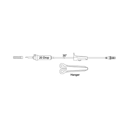 Smiths Medical Secondary Administration Set Medex™ Luer Lock, Rotating NonDEHP - M-1158445-2975 - Case of 25