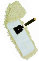 RJ Schinner Co Dust Mop Frame with Handle ABCO 5 X 48 Inch Frame / 60 Inch Handle Clip Connection Metal Frame / Wooden Handle - M-1158469-2503 - Each