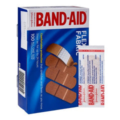 Johnson & Johnson Consumer Adhesive Strip Band-Aid® 1 X 3 Inch Fabric Rectangle Tan Sterile