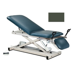 Clinton Industries TABLE, EXAM POWER W/STIRRUPS &LOCKING CASTERS GUNMETAL