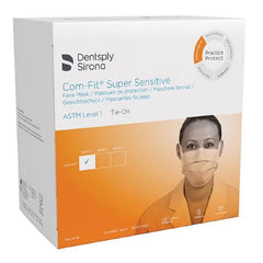 DS Healthcare Procedure Mask Com-Fit® Super Sensitive Pleated Tie Closure One Size Fits Most White NonSterile ASTM Level 1