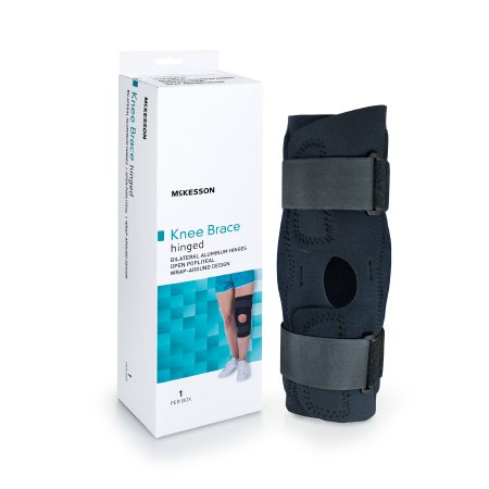 Knee Brace McKesson Small Wraparound / Hook and Loop Straps with D-Rings 15-1/2 to 18 Inch Circumference Left or Right Knee