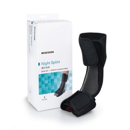 Dorsal Night Splint McKesson Small / Medium Hook and Loop Closure Male 4 to 8-1/2 / Female 5 to 9-1/2 Left or Right Foot