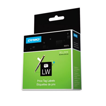 Dymo® LW Price Tag Labels, 0.93" x 0.87", White, 400 Labels/Roll