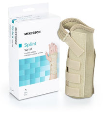 Wrist Brace McKesson Low Profile / Contoured / Wraparound Aluminum / Cotton / Elastic Right Hand Beige Medium