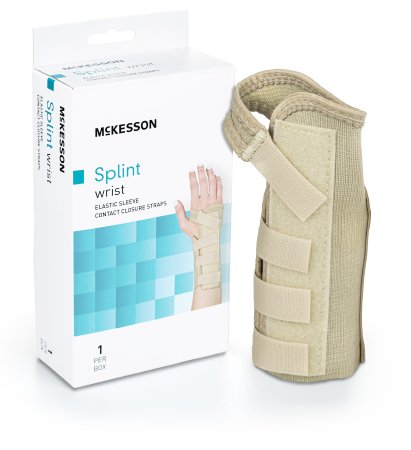 Wrist Brace McKesson Low Profile / Contoured / Wraparound Aluminum / Cotton / Elastic Right Hand Beige X-Large