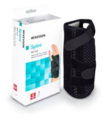 Wrist Brace McKesson Foam / Nylon Left Hand Black One Size Fits Most