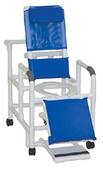 MJM International CHAIR, SHOWER RECLINING PVC W/SLIDING FT RST RBLU