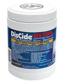 Palmero DisCide® Ultra Surface Disinfectant Cleaner Premoistened Quaternary Based Wipe 60 Count Canister Disposable Herbal Scent NonSterile - M-1159344-1982 - CN/60