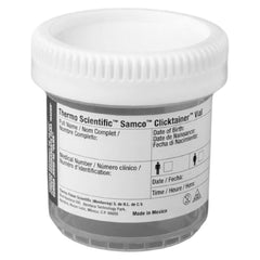 Thermo Scientific Nalge Specimen Container Samco™ Clicktainer™ 53 mm Opening Polypropylene / HDPE 120 mL (4 oz.) Screw Cap Patient Information Sterile