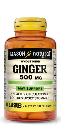 Mason Vitamins GINGER ROOT, CAP 500MG (60/BT)