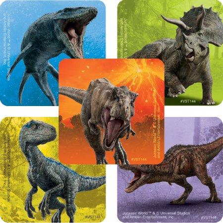 SmileMakers ValueStickers™ 250 per Unit Jurassic World Sticker 1.625 Inch