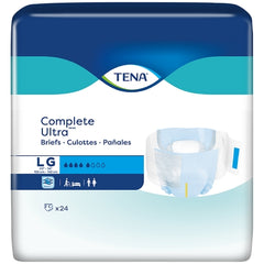 Essity HMS North America Inc Unisex Adult Incontinence Brief TENA® Complete Ultra™ Large Disposable Moderate Absorbency - M-1160261-2517 - Bag of 24