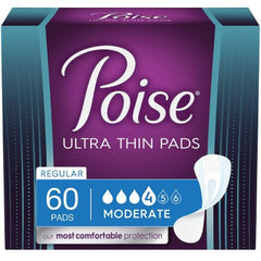 Kimberly Clark Bladder Control Pad Poise® Ultra Thin Moderate Absorbency Absorb-Loc® Core One Size Fits Most Adult Female Disposable - M-1160323-4816 - Pack of 60