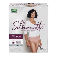 Kimberly Clark Female Adult Absorbent Underwear Depend® Silhouette® Pull On with Tear Away Seams Small Disposable Heavy Absorbency - M-1160326-3624 - Case of 32