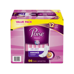 Kimberly Clark Bladder Control Pad Poise® Heavy Absorbency Absorb-Loc® Core One Size Fits Most Adult Female Disposable - M-1160329-2337 - Case of 56