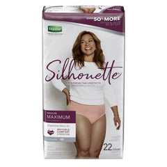 Kimberly Clark Female Adult Absorbent Underwear Depend® Silhouette® Pull On with Tear Away Seams Medium Disposable Heavy Absorbency - M-1160331-4215 - Case of 44