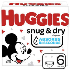 Kimberly Clark Unisex Baby Diaper Huggies® Snug & Dry Size 6 Disposable Heavy Absorbency - M-1160334-3666 - Pack of 19