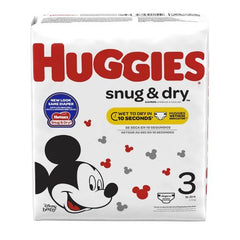 Kimberly Clark Unisex Baby Diaper Huggies® Snug & Dry Size 3 Disposable Heavy Absorbency - M-1160335-2134 - Case of 124