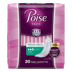 Kimberly Clark Bladder Control Pad Poise® Light Absorbency Absorb-Loc® Core One Size Fits Most Adult Female Disposable - M-1160343-2833 - Case of 120