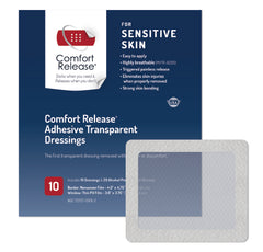 Global Biomedical Technologies LLC Transparent Film Dressing Comfort Release® Rectangle 4 X 4-3/4 Inch Frame Style Delivery Without Label Sterile