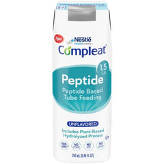 Nestle Healthcare Nutrition Oral Supplement / Tube Feeding Formula Compleat® Peptide 1.5 Cal Unflavored Ready to Use 8.45 oz. Carton