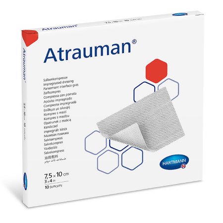 Hartmann Impregnated Wound Contact Layer Dressing Atrauman® 3 X 4 Inch Polyester Vegetable Based Fatty Acid Sterile