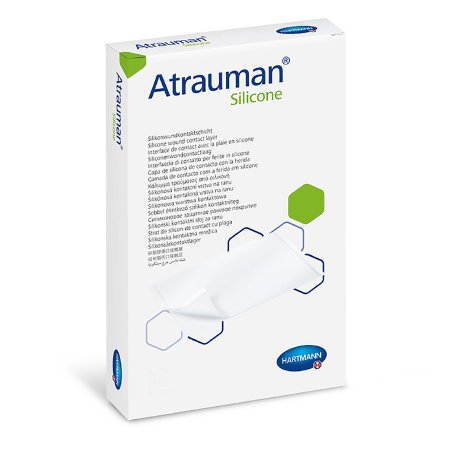 Hartmann Wound Contact Layer Dressing Atrauman® Silicone Polyethylene Terephthalate (PET) Mesh / Silicone 2 X 2.8 Inch Sterile