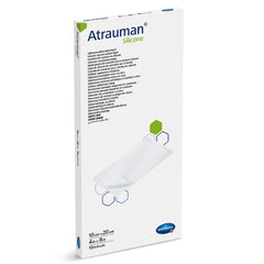 Hartmann Wound Contact Layer Dressing Atrauman® Silicone Polyethylene Terephthalate (PET) Mesh / Silicone 4 X 8 Inch Sterile