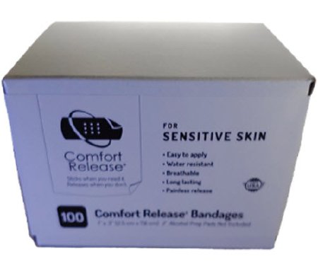 Global Biomedical Technologies LLC Adhesive Strip Comfort Release® 1 X 3 Inch Nonwoven Film Rectangle Tan Sterile