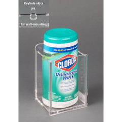 Poltex Inc Wipe Tub Holder Clear Acrylic Manual 1 Wipe Container Countertop - M-1161814-1981 - Each