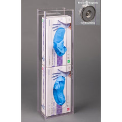Poltex Inc Glove Box Holder Magnet Mounted 2-Box Capacity Clear 30 X 5.5 X 3.75 Ich PETG Plastic
