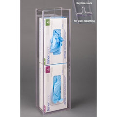 Poltex Inc Glove Box Holder Wall Mounted 2-Box Capacity Clear 19.8 X 5-1/2 Inch PETG Plastic - M-1161817-2542 - Each