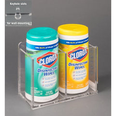 Poltex Inc Wipe Tub Holder Clear Acrylic Manual 2 Wipes Container Countertop - M-1161819-2339 - Each