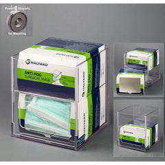 Poltex Inc Face Mask Dispenser Magnetic Mount 2-Box Capacity Clear 8 X 9.6 X 9-1/4 Inch PETG Plastic