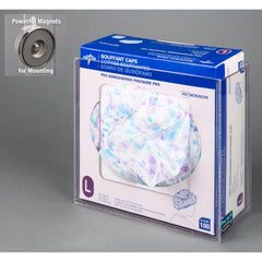 Poltex Inc Bouffant Cap Dispenser Magnetic Mount 1-Box Capacity Clear 4.9 X 10.2 X 11-1/4 Inch PETG Plastic