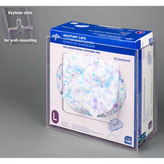 Poltex Inc Bouffant Cap Dispenser Wall Mount 1-Box Capacity Clear 4.9 X 10.2 X 11-1/4 Inch PETG Plastic