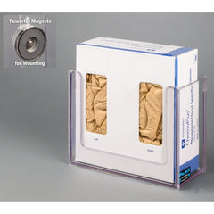 Poltex Inc Glove Box Holder Magnet Mounted 1-Box Capacity Clear 10-1/2 X 7.9 X 4.5 Inch PETG Plastic